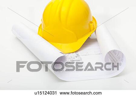 Hard hat and building plans View Large Photo Image Stock Image - Hard hat and building plans. Fotosearch