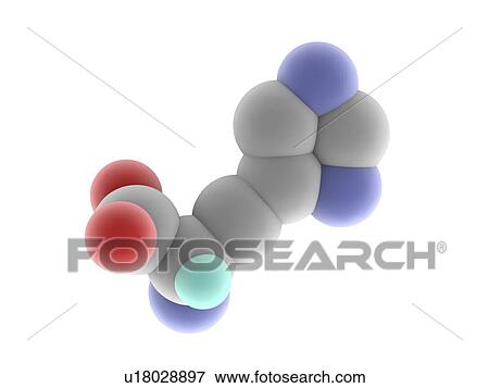 Stock Photo - Histidine molecule. Fotosearch