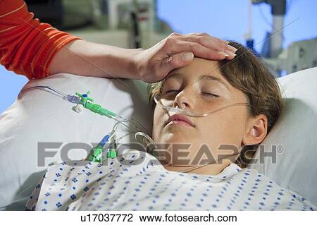 Stock Image - Intensive care patient. Fotosearch