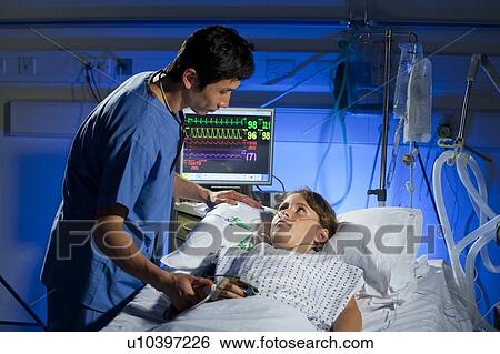 Stock Photograph - Intensive care patient. Fotosearch