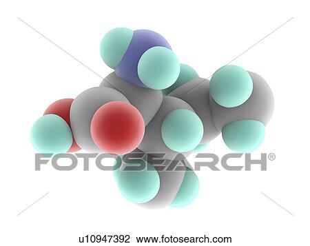 Stock Image - Isoleucine molecule. Fotosearch