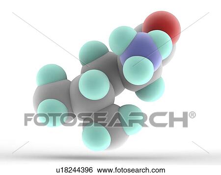 Stock Photograph - Leucine molecule. Fotosearch