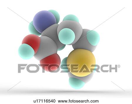 Stock Image - Methionine molecule. Fotosearch