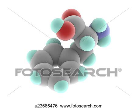 Stock Photograph - Phenylalanine molecule. Fotosearch