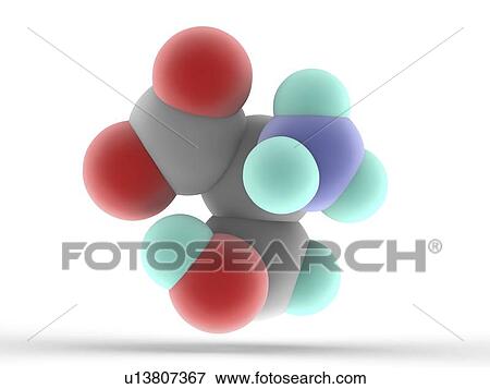 Stock Photo - Serine molecule. Fotosearch