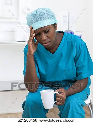 Stock Photograph - Stressed surgeon. Fotosearch