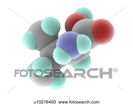 Stock Image - Valine molecule. Fotosearch