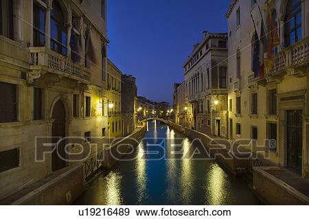 City lights reflected in urban canal View Large Photo Image Stock Photo - City lights reflected in urban canal. Fotosearch