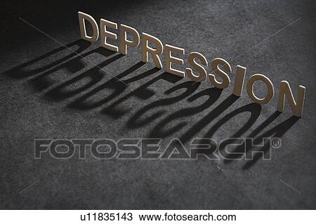 ? Depression letters casting shado View Large Photo Image Stock Image - ? Depression letters casting shado. Fotosearch