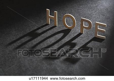 Letters spelling? hope casting shado View Large Photo Image Picture - Letters spelling? hope casting shado. Fotosearch