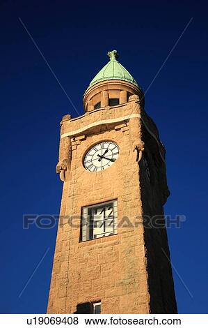 Stock Photo - Low angle view of clock tower. Fotosearch