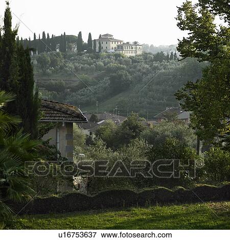 Mansion overlooking rural landscape View Large Photo Image Stock Photo - Mansion overlooking rural landscape. Fotosearch