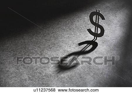 Metal dollar sign casting shadow View Large Photo Image Stock Photo - Metal dollar sign casting shadow. Fotosearch