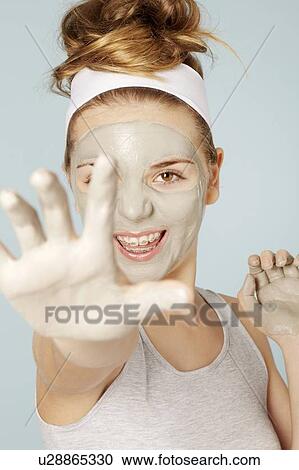 Smiling girl wearing face mask View Large Photo Image Stock Image - Smiling girl wearing face mask. Fotosearch