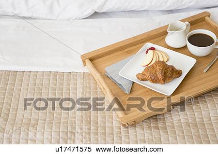 Breakfast plate on bed View Large Photo Image Stock Photography - Breakfast plate on bed. Fotosearch