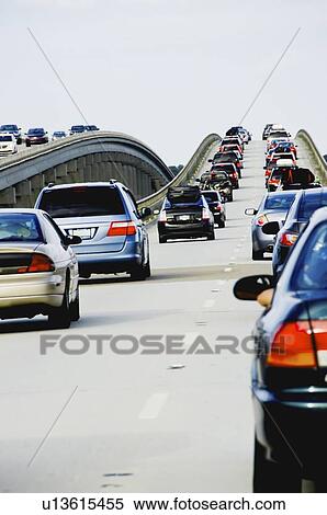 Stock Photography - Cars in traffic jam. Fotosearch