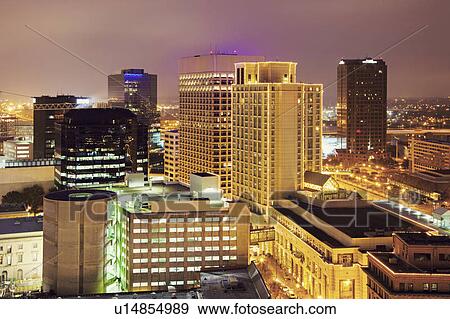 Stock Photo - Cityscape at evening. Fotosearch
