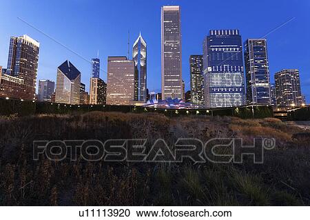 Stock Image - Cityscape of Chicago. Fotosearch