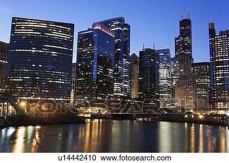 Stock Image - Cityscape of Chicago. Fotosearch
