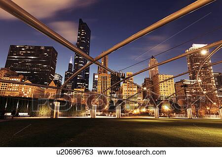 Stock Image - Cityscape of Chicago. Fotosearch
