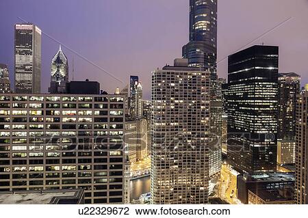 Cityscape of Chicago View Large Photo Image Stock Image - Cityscape of Chicago. Fotosearch