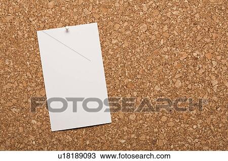 Stock Image - Corkboard with Note paper. Fotosearch