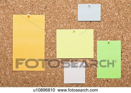 Corkboard with Note papers View Large Photo Image Stock Image - Corkboard with Note papers. Fotosearch