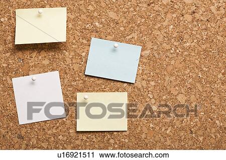 Corkboard with Note papers View Large Photo Image Stock Image - Corkboard with Note papers. Fotosearch