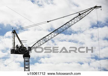 Crane at construction site View Large Photo Image Stock Image - Crane at construction site. Fotosearch