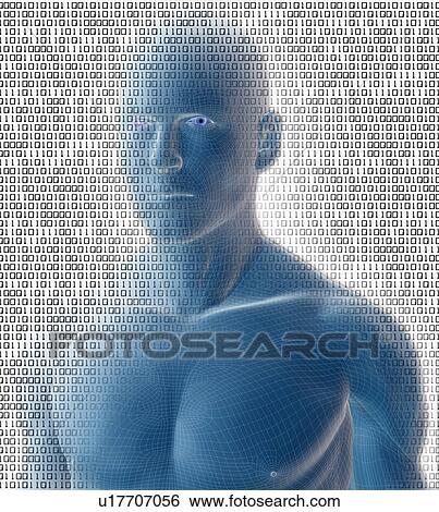 Digitally generated male figure against binary code background View Large Photo Image Stock Photograph - Digitally generated male figure against binary code background. Fotosearch