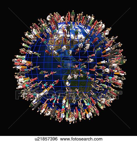 Earth crowded with people View Large Photo Image Stock Photograph - Earth crowded with people. Fotosearch