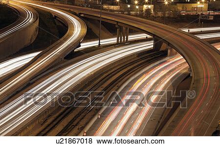 Stock Photo - Light trail. Fotosearch