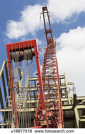 Low angle view of crane View Large Photo Image Stock Photo - Low angle view of crane. Fotosearch