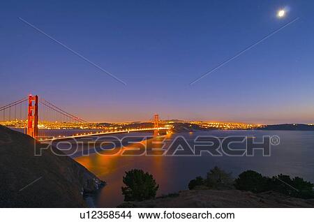 Night view of bridge View Large Photo Image Picture - Night view of bridge. Fotosearch