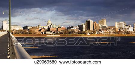 Stock Image - Pennsylvania, Harrisburg, cityscape. Fotosearch