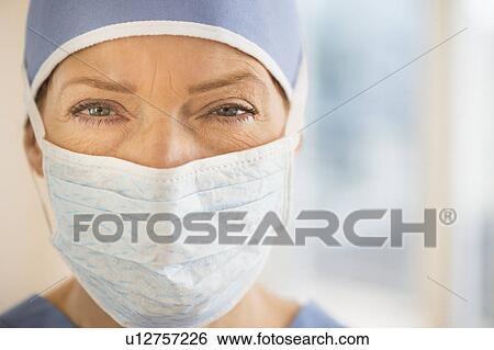 Portrait of female surgeon View Large Photo Image Stock Photograph - Portrait of female surgeon. Fotosearch