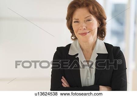 Stock Photo - Portrait of senior businesswoman. Fotosearch