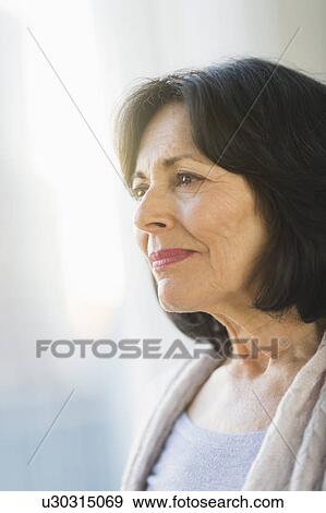 Stock Photo - Portrait of senior woman. Fotosearch
