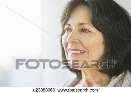 Stock Photograph - Portrait of senior woman. Fotosearch