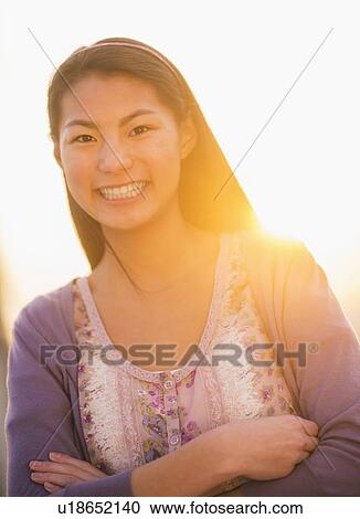 Portrait of smiling teenage girl ( 16-17 years) View Large Photo Image Stock Image - Portrait of smiling teenage girl ( 16-17 years). Fotosearch