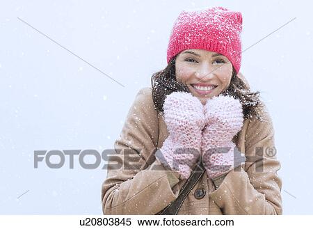 Portrait of woman in winter clothes View Large Photo Image Stock Photography - Portrait of woman in winter clothes. Fotosearch