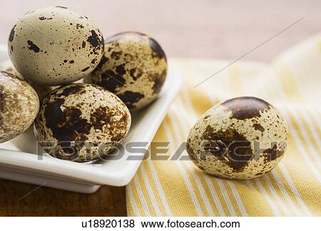 Stock Photo - Quail eggs on table. Fotosearch