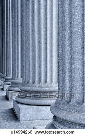 Stock Photograph - Row of building columns. Fotosearch