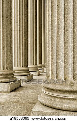 Row of building columns View Large Photo Image Stock Photography - Row of building columns. Fotosearch