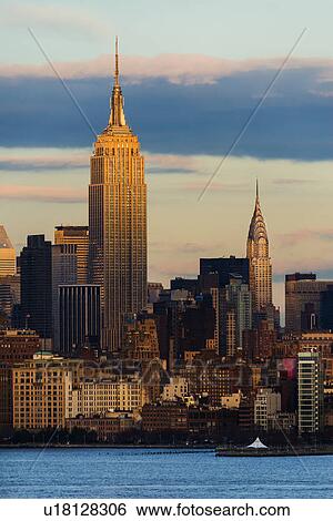 Skyline with Empire State Building View Large Photo Image Stock Photograph - Skyline with Empire State Building. Fotosearch