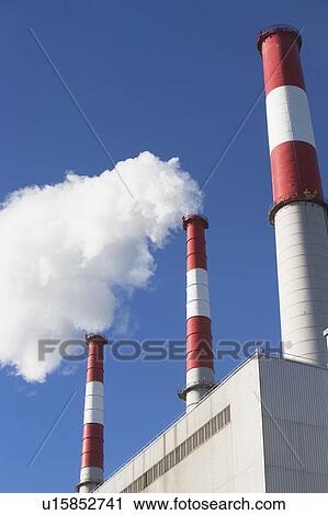 Smoke emitting from smoke stacks View Large Photo Image Stock Image - Smoke emitting from smoke stacks. Fotosearch