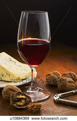 Still life with red wine, nuts and cheese View Large Photo Image Stock Photo - Still life with red wine, nuts and cheese. Fotosearch