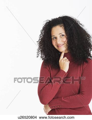 Studio portrait of mid adult woman View Large Photo Image Picture - Studio portrait of mid adult woman. Fotosearch