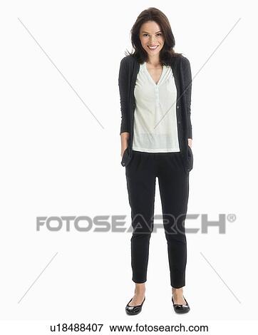 Studio portrait of mid adult woman View Large Photo Image Stock Photo - Studio portrait of mid adult woman. Fotosearch
