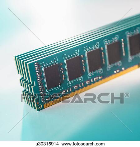 Picture - Studio shot of computer chips. Fotosearch